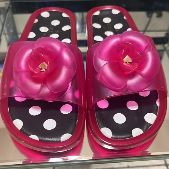 Kate Spade Splash Hot Pink Jelly Sandals - Picture 2 of 8